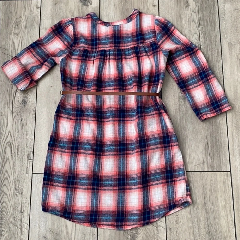 Paper Doll Girl Plaid Flannel Dress Size 10